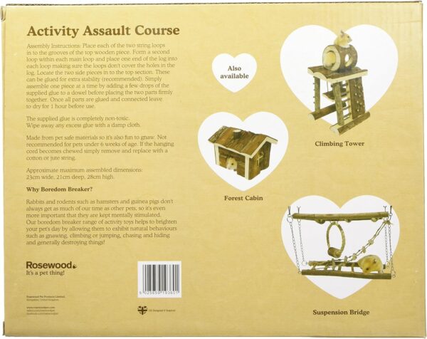 Rosewood Boredom Breaker Activity Assault Course, Small Animal Activity Toy - Image 3