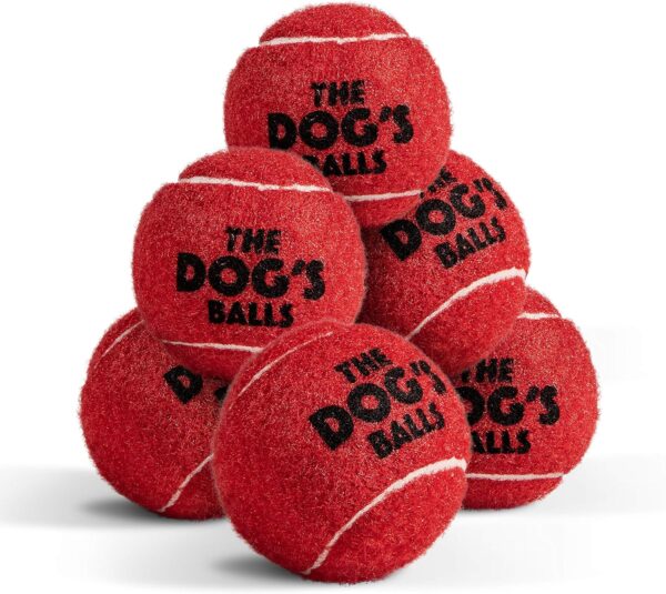 The Little Dog's Balls, Dog Tennis Balls, 6-Pack Small Red Dog Toy, Strong Dog & Puppy Tennis Ball - Image 9