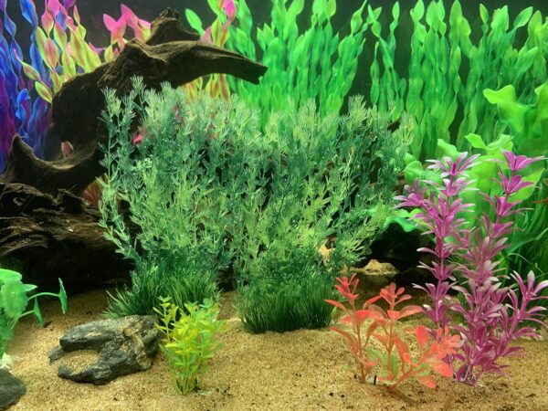 BEGONDIS 2Pcs Aquarium Decorations Fish Tank Artificial Green Water Plants Made of Soft Plastic - Image 2