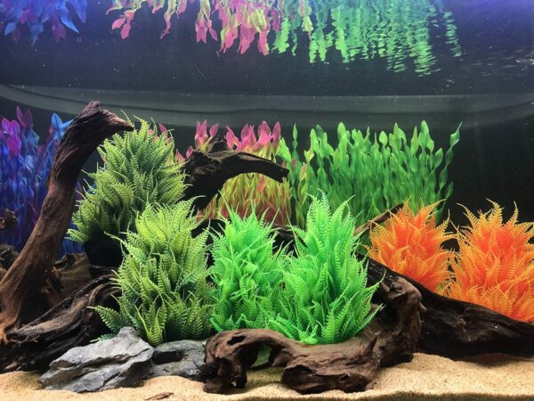 BEGONDIS 2Pcs Aquarium Decorations Fish Tank Artificial Water Plants Made of Soft Plastic, Good for All Fish & Pets (Red) - Image 3