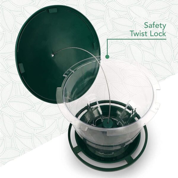 Wildlife Friend - XXL Bird Feeder - 4 L Capacity for Seeds - Bird Feeding Station For Small and Wild Birds, Titmouse, Sparrows and Other Garden Birds - Hanging Bird Feeder-squirrel proof bird feerder - Image 6