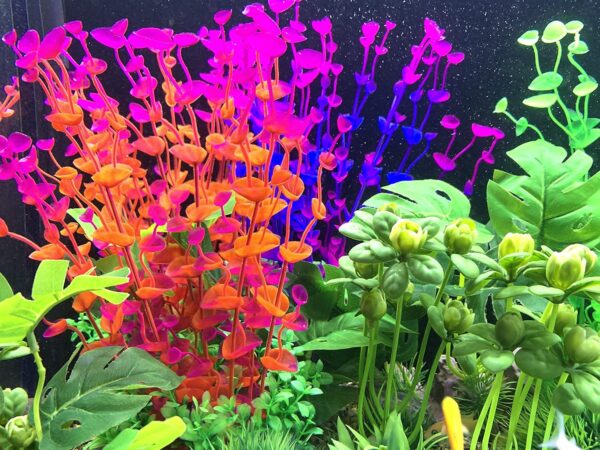 BEGONDIS 2 Pcs Artificial Water Plants, Fish Tank Aquarium Decorations, Made of Soft Plastic, Good for All Fish & Pets (Set 1) - Image 3