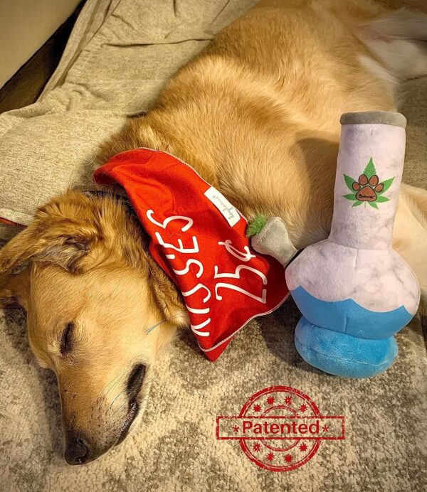 Nestpark Puppy Chiefer 3000 - Funny Dog Toys - Plush Squeaky Weed for Medium, Small and Large - Cute Dog Gifts for Dog Birthday - Cool Stuffed Dog Toys - Image 3