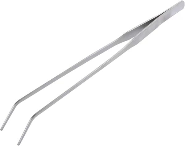 Aquarium Curved Tweezers Stainless Steel Tongs Tweezers Aquarium Tank Tweezers 27cm Feeding Tongs for Fish Tank Plant Aquascape Tools Feeding Tongs (Elbow)