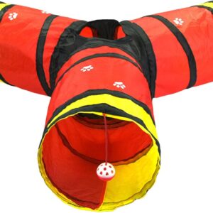 Cat Tunnel Toy For Indoor Playtube Small Pet Tunnel Kitten Interactive Tunnel With Teaser For Cats