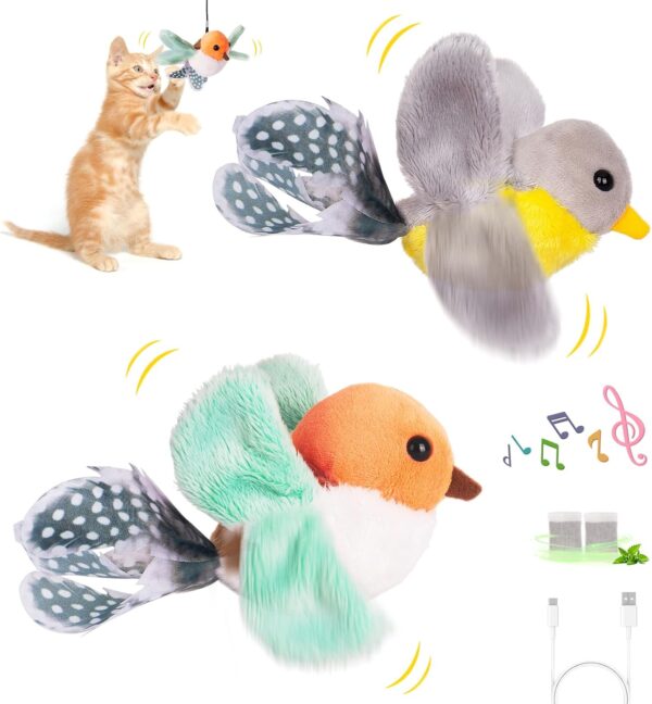 Gvoo Cat Toys Interactive for Indoor Outdoor Cats Adult Kitten, Electric Cat Interactive Toys, Moving Cat Toys for Indoor, Automatic Cat Toy with Catnip Kitten Toys