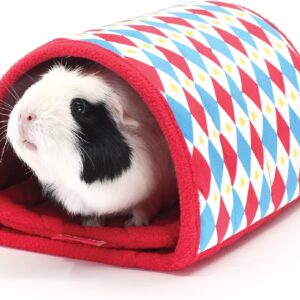 HAYPIGS Guinea Pig Tunnel and Hides - Guinea Pig Tube and Hidey Hut - Guinea Pig Toys for Cage - Small Animal Accessories Tunnels and Tubes
