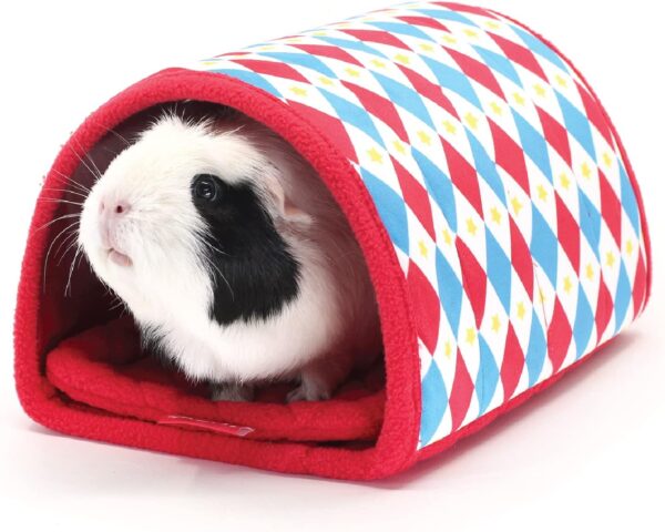 HAYPIGS Guinea Pig Tunnel and Hides - Guinea Pig Tube and Hidey Hut - Guinea Pig Toys for Cage - Small Animal Accessories Tunnels and Tubes