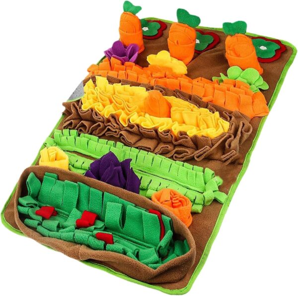 Illkjasfc Pet Dog Snuffle Mat Slow Feeding Puzzle Food Mat Dogs Sniffing Mat AntiSlip Puzzle Mat For Boredom Dog Entertainment