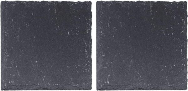 Lezevn 2Pcs Slate Reptile Basking Platform Tortoise Rock Plate Feeding Food Bowl Dish Feeding Slate Grinding Nail Landscape Habitat Decor