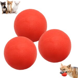 Panlom 3 Pack Dog Balls Indestructible - 100% Natural Rubber Bouncy Dog Ball Non-Toxic Tough Chew Toy for Small to Medium Dog