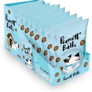 Peamutt Butter Balls, 10 x 45g, Peanut Butter Dog Treat, Formulated for Dogs, No Palm Oil, Feed as a Treat or Reward, Suitable for Dogs over 4 Months