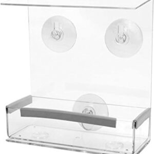 Pet Bird Food Dispenser Parrots Feeder Clear Seed Tray Bird Food Container Small Birds Cage Accessories