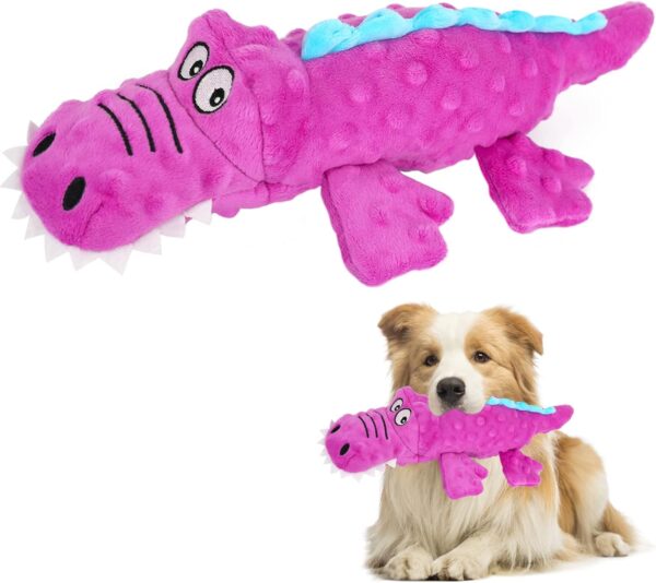 RIO Direct Squeaky Dog Toys, Sturdy Dog Plush Toys Chew Toys Dog Interactive Companion, Funny Training Toy with Crinkle Paper for Puppy Small Medium Dogs