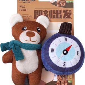 Speedy Panther Plush Dog Toys for Small Dogs, Bear Squeaky Dog Toys, Soft Dog Toy, Puppy Chew Toys for Medium Dogs