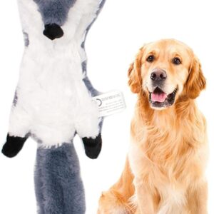 Squeaky Plush Dog Toy for Boredom, No Stuffed Wolf Soft Dog Toy Dog Toys for Small Medium Large Dogs