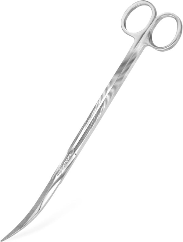 VORESTIC Curved Aquarium Scissors, 25cm Terrarium Scissors, Aquarium Plant Scissors, Fish Tank Scissors, Aquascaping Scissors for Trimming, Pruning Aquarium Plants