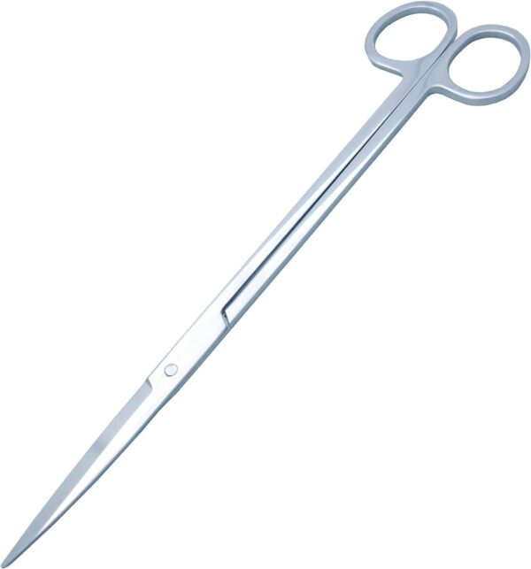 VORESTIC Straight Aquarium Scissors, 25cm Terrarium Scissors, Aquarium Plant Scissors, Fish Tank Scissors, Aquascaping Scissors for Trimming, Pruning Aquarium Plants
