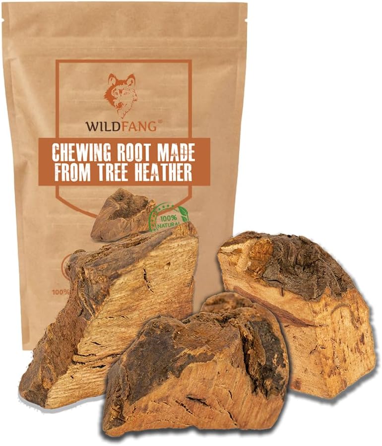 Wildfang® | Chewing Root Made from Tree Heather for Dogs, Dental Care & Masticatory Muscle Training, Natural chew Toy……