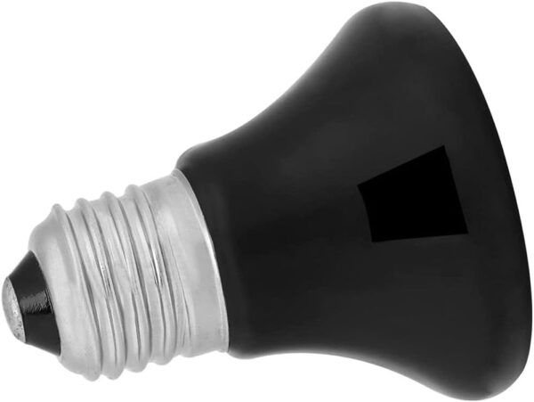 ANCLLO 2pcs Reptile Heating Bulbs, Durable Infrared Heat Lamp Warming Light Bulb Black Pet Light for Reptile and Amphibian Lizard Tortoise Spider Snake Chameleon 220-230V(50W) - Image 2