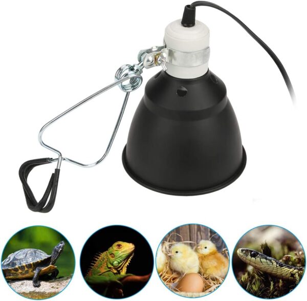 LASIEYO Reptile Heat Lamp Holder, E27 Reptile Turtle Heat UVA/UVB Bulb Lamp Light Holder, 300W Reptile Heating Lighthouse for Turtle/Reptiles/Lizards/Aquarium/Chameleon/Snakes - Image 2