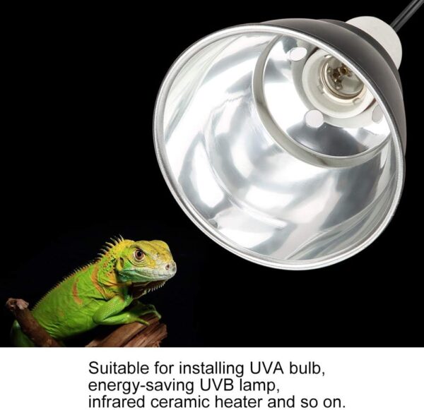 LASIEYO Reptile Heat Lamp Holder, E27 Reptile Turtle Heat UVA/UVB Bulb Lamp Light Holder, 300W Reptile Heating Lighthouse for Turtle/Reptiles/Lizards/Aquarium/Chameleon/Snakes - Image 4