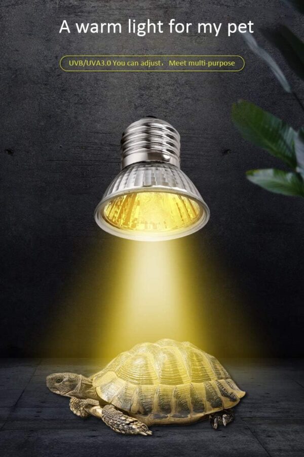 yanhe 50W UVA UVB Bulbs for Tortoise Heat Lamp Halogen Basking Bulb for Aquarium Reptile Lizards Turtle Snakes- 2 pcs - Image 2