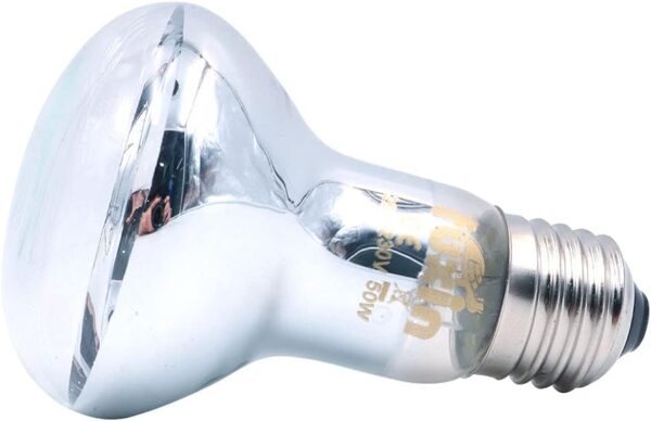 ANCLLO 2pcs Transparent Reptile Heating Bulbs, Durable Infrared Heat Lamp Warming Light Bulb Pet Light for Reptile and Amphibian Lizard Tortoise Spider Snake Chameleon 220-230V(50W) - Image 2