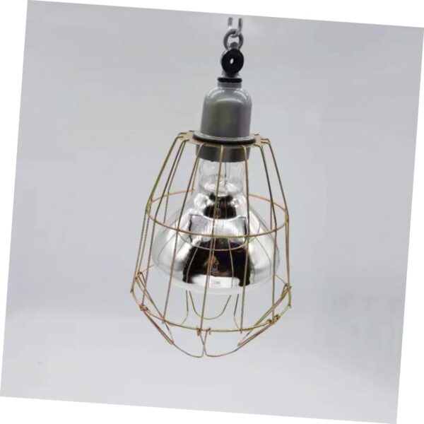Happyyami 3pcs Light Accessory Light Fixture Lamp Retro Light Cage Sturdy Bulb Cage Wear- Lamp Cover Heat Emitter for Reptiles Snake Lamp Reptile Lamp Wire Cage Reptile Lamp Holder Iron - Image 4