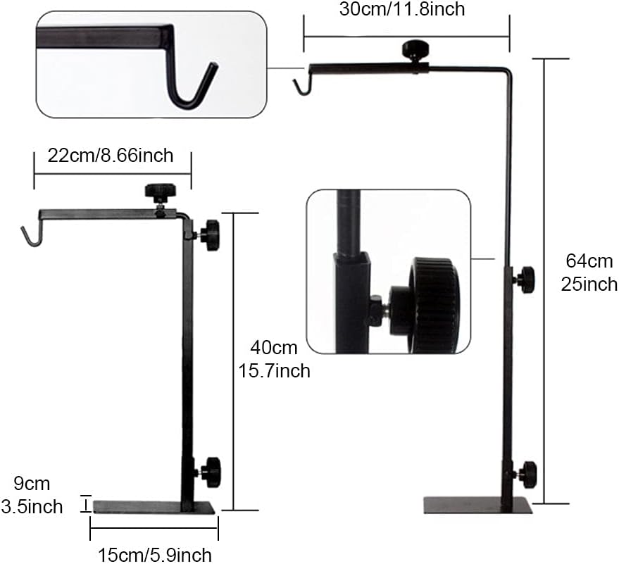Jiakalamo Reptile Heat Light Stand,Adjustable Floor Light Holder Stand Landing Lamp Stand for Cold-Blooded Animals - Image 9