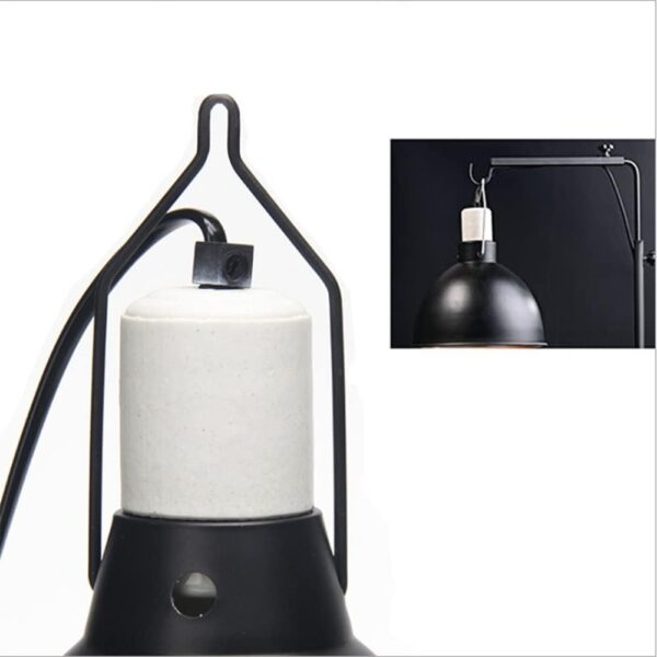 2 Pieces Reptiles Lamp Clip Reptiles Lamp Holder Reptiles Lamp Fixing Clips Reptile Lamp Stand Reptiles Lamp Hanger Holder for Reptile Glass Terrarium Heating Light, Black - Image 6