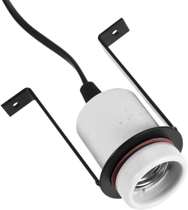 Himifuture Pet Heat Lamp Holder Ceramic Pet Heater Bracket for E27 Bulb - Image 2
