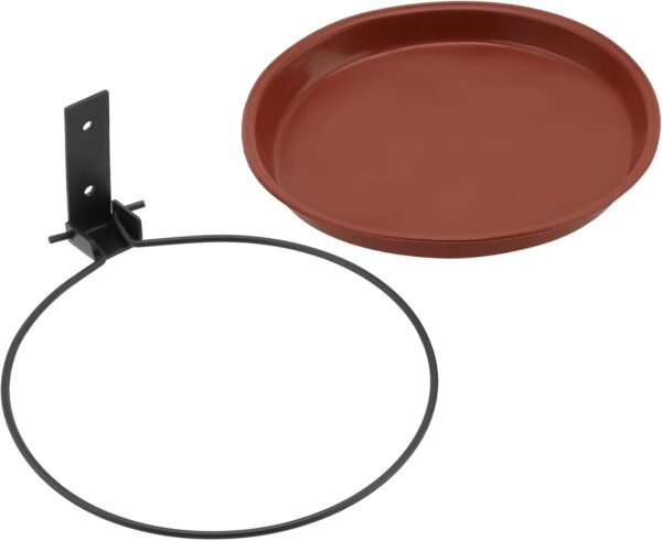 YUENPUN 4 PCS Tree Mounted Bird Feeder, 17cm Fence Wall Mounted Bird Feeder, Deck Rail Bird Feeder Hanging Station with Fixed Clips, Bird Feeder Tray for Installed on Trees, Outdoor Walls - Image 4