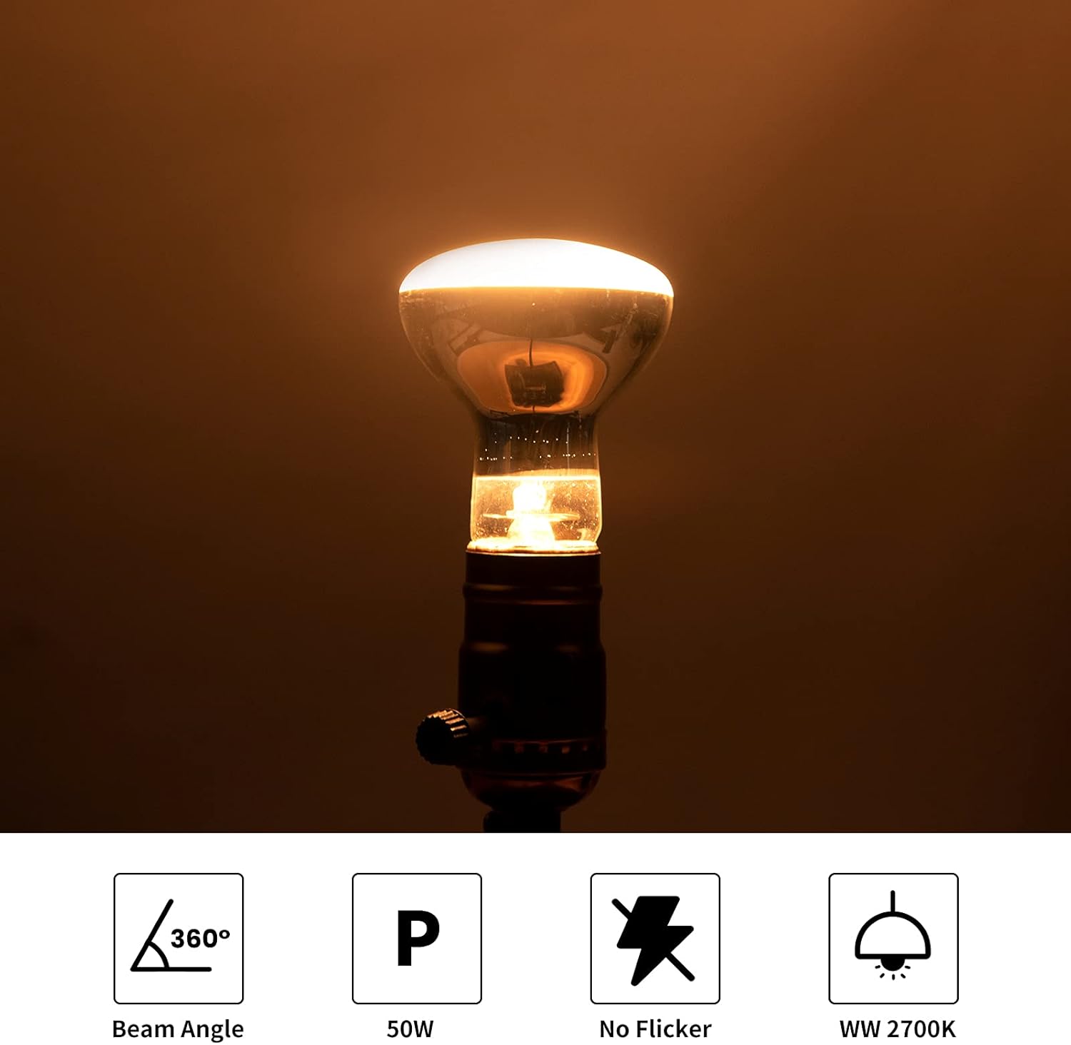 DoRight E27 Reptile Heating Lamp Bulb 50W, Dimmable UVA Light Backlight, Basking Light, Heating Light Bulb, for Chick Bearded Dragon, Lizard, Tortoise, Hedgehogs Reptiles & Amphibians - Image 4