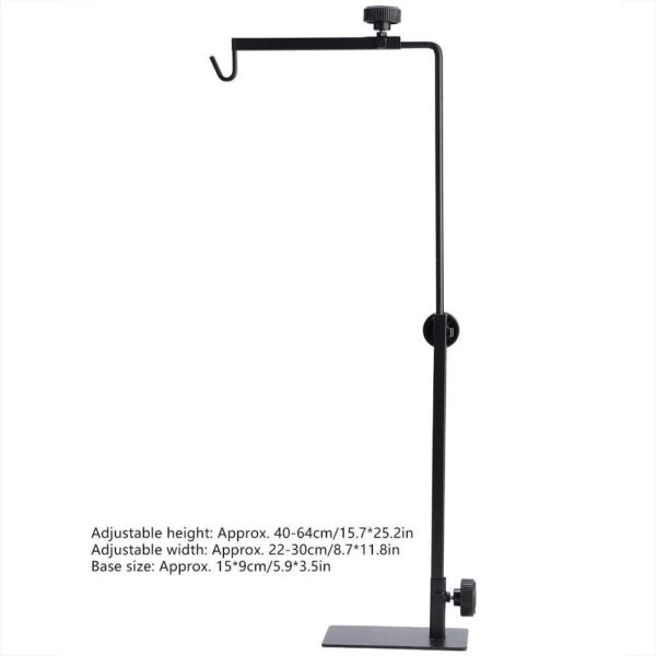 PETSOOO Reptiles Lamp Stand Small, Adjustable Height Landing Light Lamp Stand Bracket Metal Lamp Hanger Holder Support for Pet Reptiles Tortoise Centipede Spider 40-64cm Height - Image 3