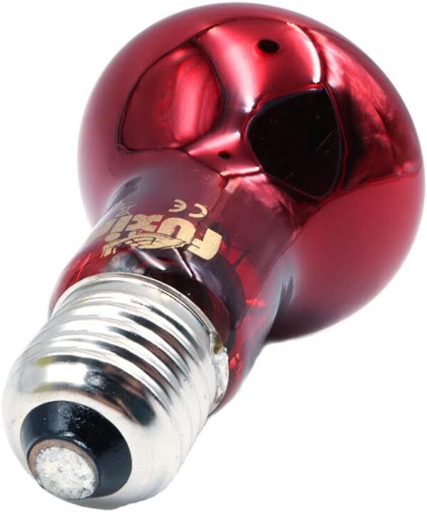ANCLLO 2pcs Reptile Heating Bulbs, Durable Infrared Heat Lamp Warming Light Bulb Red Pet Light for Reptile and Amphibian Lizard Tortoise Spider Snake Chameleon 220-230V(75W) - Image 2
