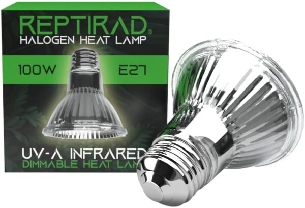 Retics & Reptiles | REPTIRAD Dimmable Halogen Heat Lamp 100 Watt | UVA, Infrared | E27 Screw Thread | Basking Bulb for Heat & Light | Snakes, Lizards, Tortoises and More (1 x 100w) - Image 4