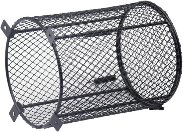 Reptile Heater Guard Ceramic Light Bulb Lamp Cover Mesh Cover Lampshade Anti-Scald Bracket Cage for Bearded Dragon, Lizard, Tortoise, Snake (Cylinder) - Image 5