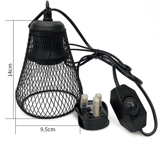 hisunfarm Reptile Heat Lampshade Anti-hot Cover Cage for UVA/UVB Heating Lamp Basking Bulb, for Turtle Chicken Coop Lizard Snake Frog - Image 2