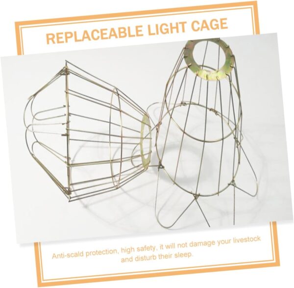 BELLIFFY 3pcs Retro Bulb Cover Retro Light Cage Replaceable Bulb Cover Reptile Heating Lamp Shade - Bulb Cover Terrarium Heater Lights Bulb Lampshades Light Bulb Covers Snake Cage Iron - Image 9