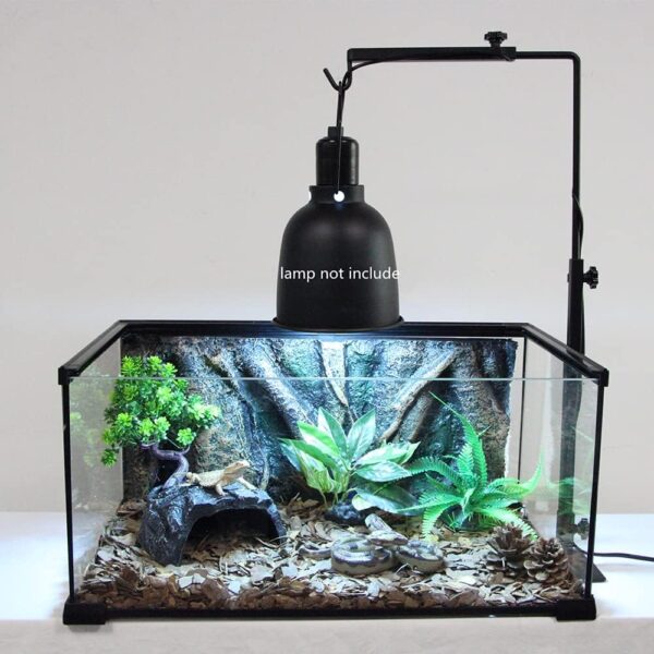 Taixinpower Reptile Lamp Stand for Habitat Cage, Landing Lamp Holder Bracket with Base, Support for Reptile Terrarium Light Stand, Suitable Hermit Crabs, Beard Dragons, Turtles, Geckos, Lizards - Image 3