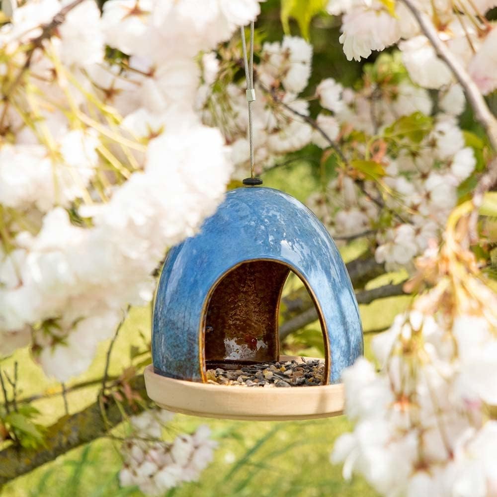 Vierno Ceramic Tavern Bird Seed Feeder for Garden Birds - a beautiful and strikingly of feeder for your garden birds. - Image 6