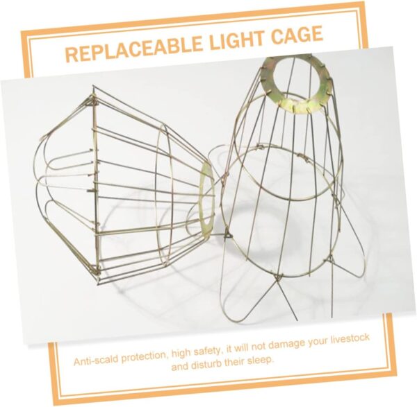COSMEVIVI 6 Pcs Heat-Resistant Bulb Cage Retro Bulb Cover Vintage Lights Cage Light Supply Retro Lamp Cover Household Bulb Cover Snake Cage Reptile Heating Lamp Snake Lamp - Lamp Cover Iron - Image 8