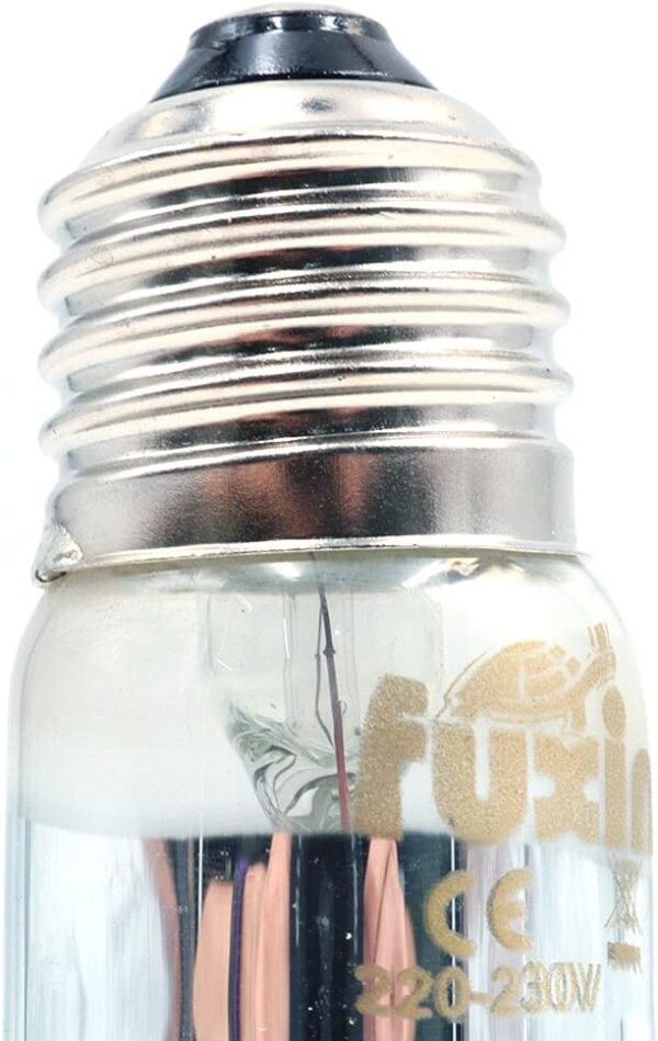 ANCLLO 2pcs Transparent Reptile Heating Bulbs, Durable Infrared Heat Lamp Warming Light Bulb Pet Light for Reptile and Amphibian Lizard Tortoise Spider Snake Chameleon 220-230V(75W) - Image 3