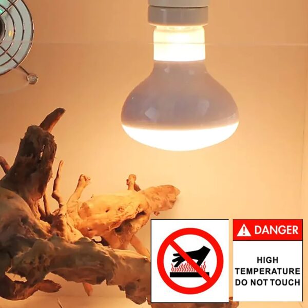 DERNORD Reptile Intense Heat Lamp - Reptile Basking Heat Bulb for Lizard Tortoise Bearded Dragon 2 Pack 100W - Image 5