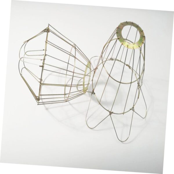 BELLIFFY 3pcs Retro Bulb Cover Retro Light Cage Replaceable Bulb Cover Reptile Heating Lamp Shade - Bulb Cover Terrarium Heater Lights Bulb Lampshades Light Bulb Covers Snake Cage Iron - Image 5