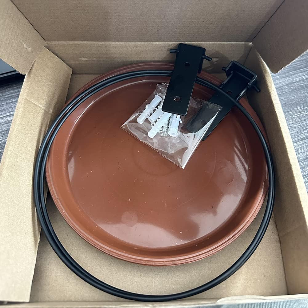 AUTUUCKEE Bird Feeder with Tray, Hanging Bird Bath Fence Attracting Balcony Wall Mounting Bird Tables for the Garden DIY Deck with Iron Ring Bird Feeder(3 Ring+3 Tray+1bag Screw+1bag Clip) - Image 7