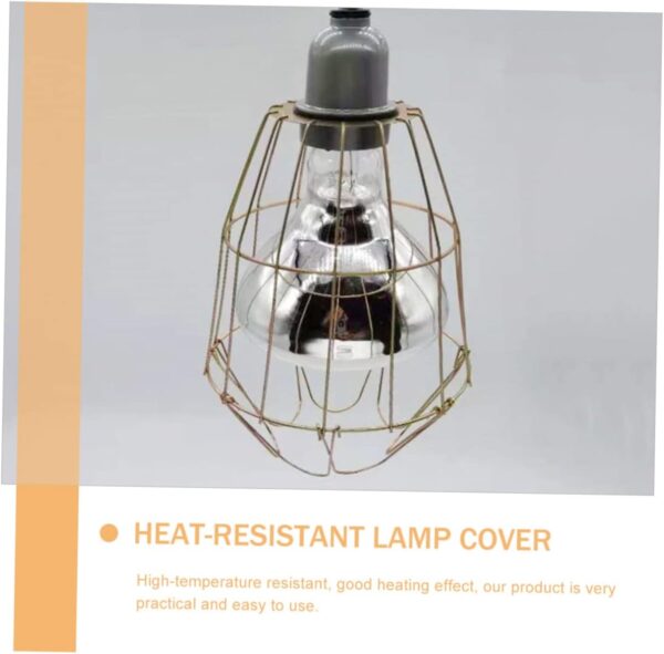 COSMEVIVI 6 Pcs Heat-Resistant Bulb Cage Retro Bulb Cover Vintage Lights Cage Light Supply Retro Lamp Cover Household Bulb Cover Snake Cage Reptile Heating Lamp Snake Lamp - Lamp Cover Iron - Image 9