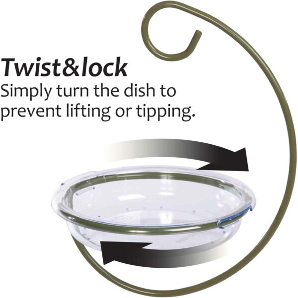 Mealworm and Robin bird feeder - Jacobi Jayne® Easy-Clean Hanging Treat Dish - Ideal for Bird Seed, Mealworms & table scraps - Hanging bird feeder for wild bird food (Hanging Treat Dish) - Image 4