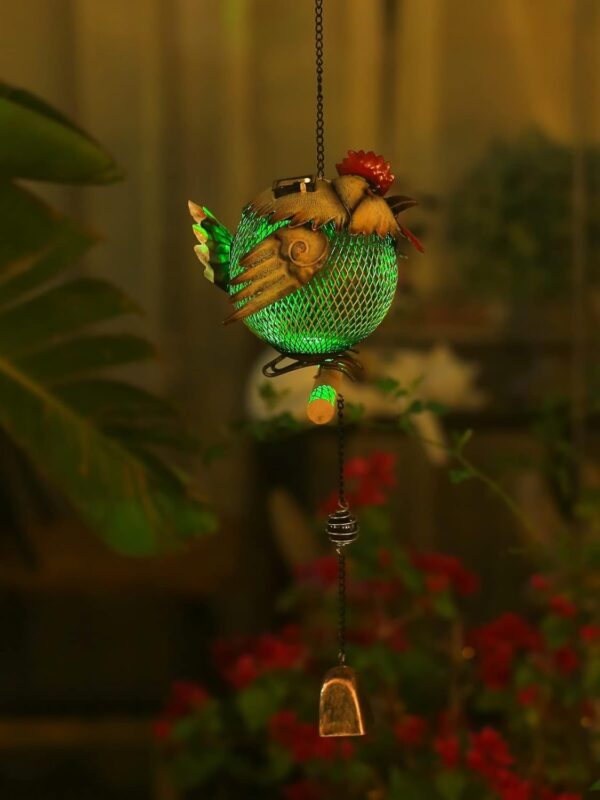 HSHD Solar Bird Feeders Squirrel-Proof for Outside,Cute Animal Shaped Birdfeeders,Bird feeder Gifts for Bird Lovers (Rooster Shaped) - Image 4
